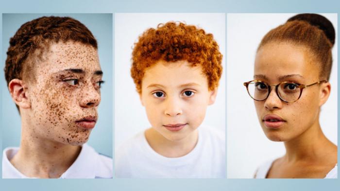 Портретная фотография рыжеволосых подростков афро-карибского типа