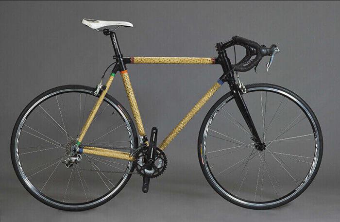 Ленс Рейк сконструировал велосипед HERO, рама которого усилена плетеным бамбуком