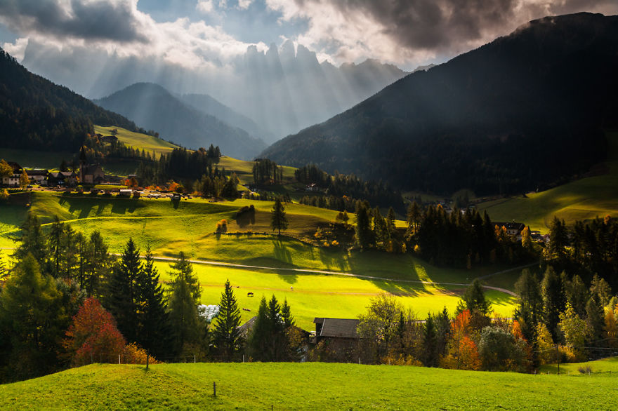горы Доломиты в Италии, фотография, пейзаж, осень-1