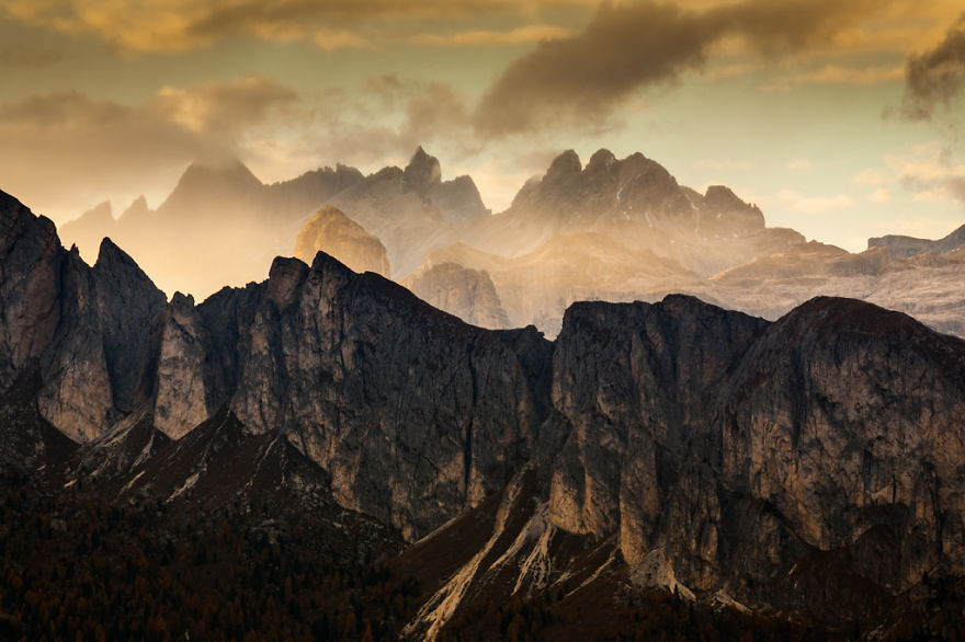горы Доломиты в Италии, фотография, пейзаж, осень-11