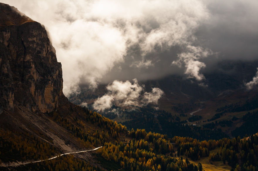 горы Доломиты в Италии, фотография, пейзаж, осень-9