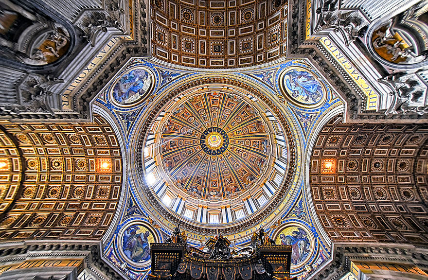 Красота потолков церквей Рима. Фото № 10