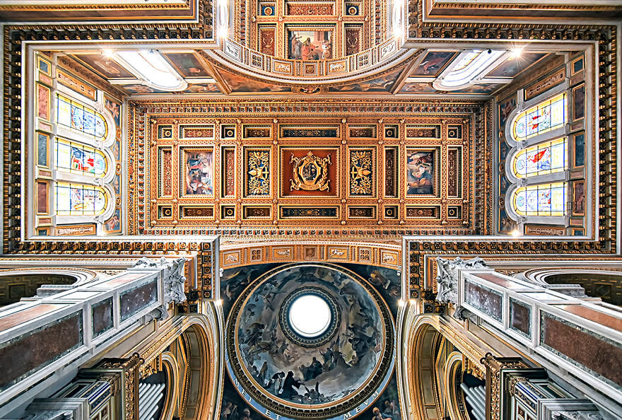 Красота потолков церквей Рима. Фото № 4