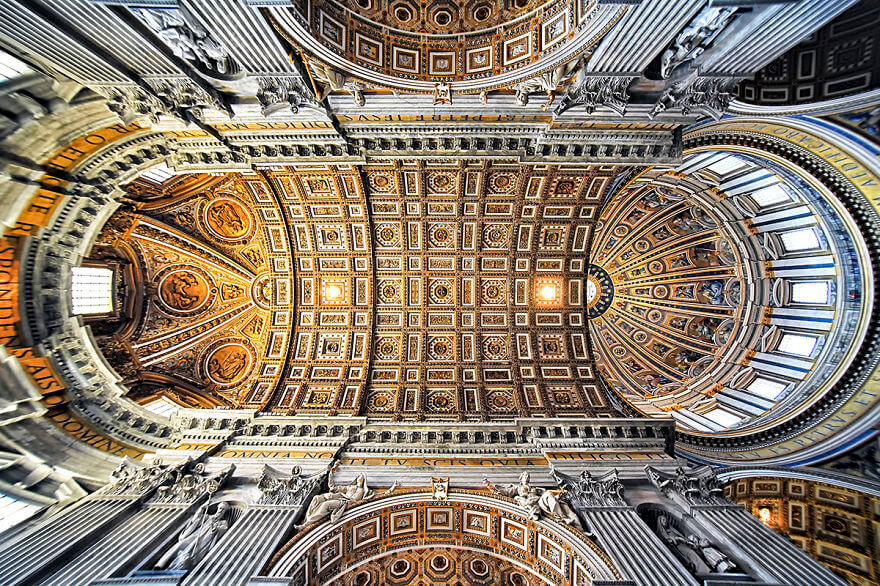 Красота потолков церквей Рима. Фото № 6