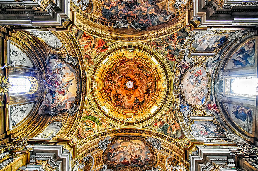 Красота потолков церквей Рима. Фото № 8