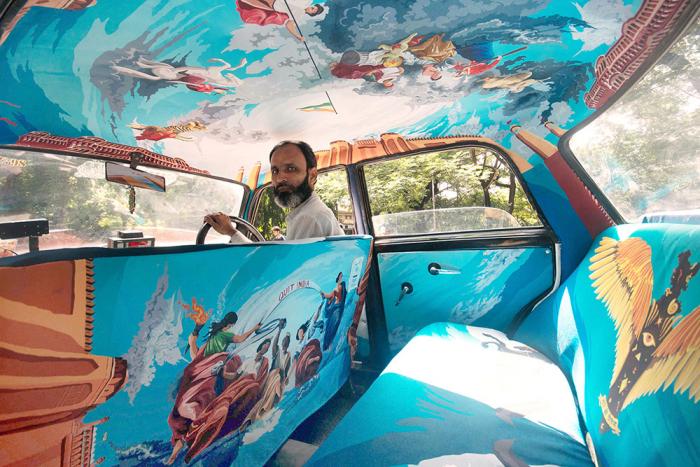 Тюнинг и аэрография индийских такси от Taxi Fabric в Мумбаи