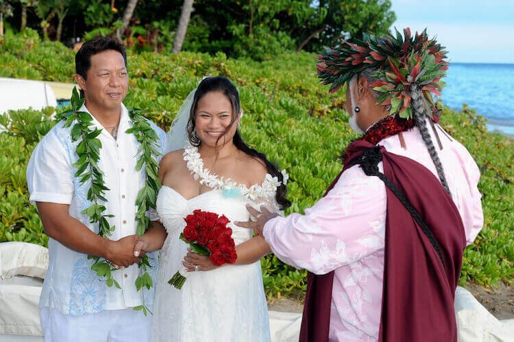 Гавайи свадебный наряд