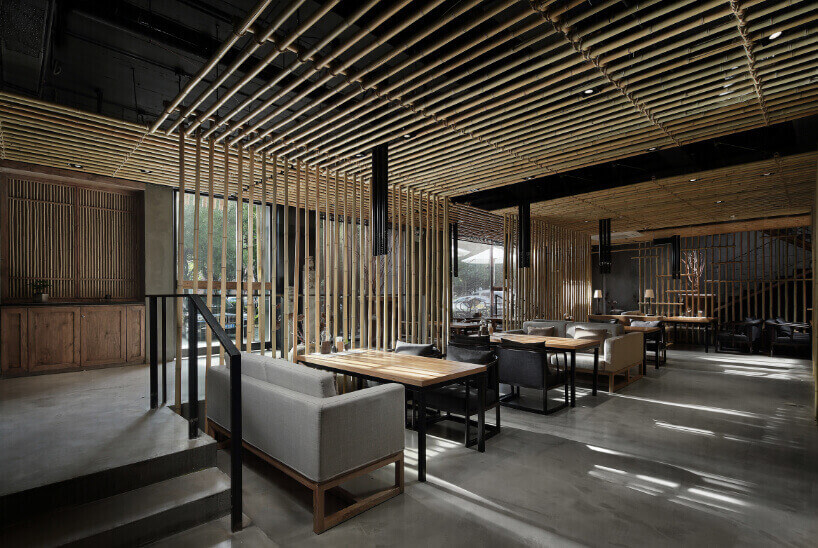 бамбуковый ресторан в Китае