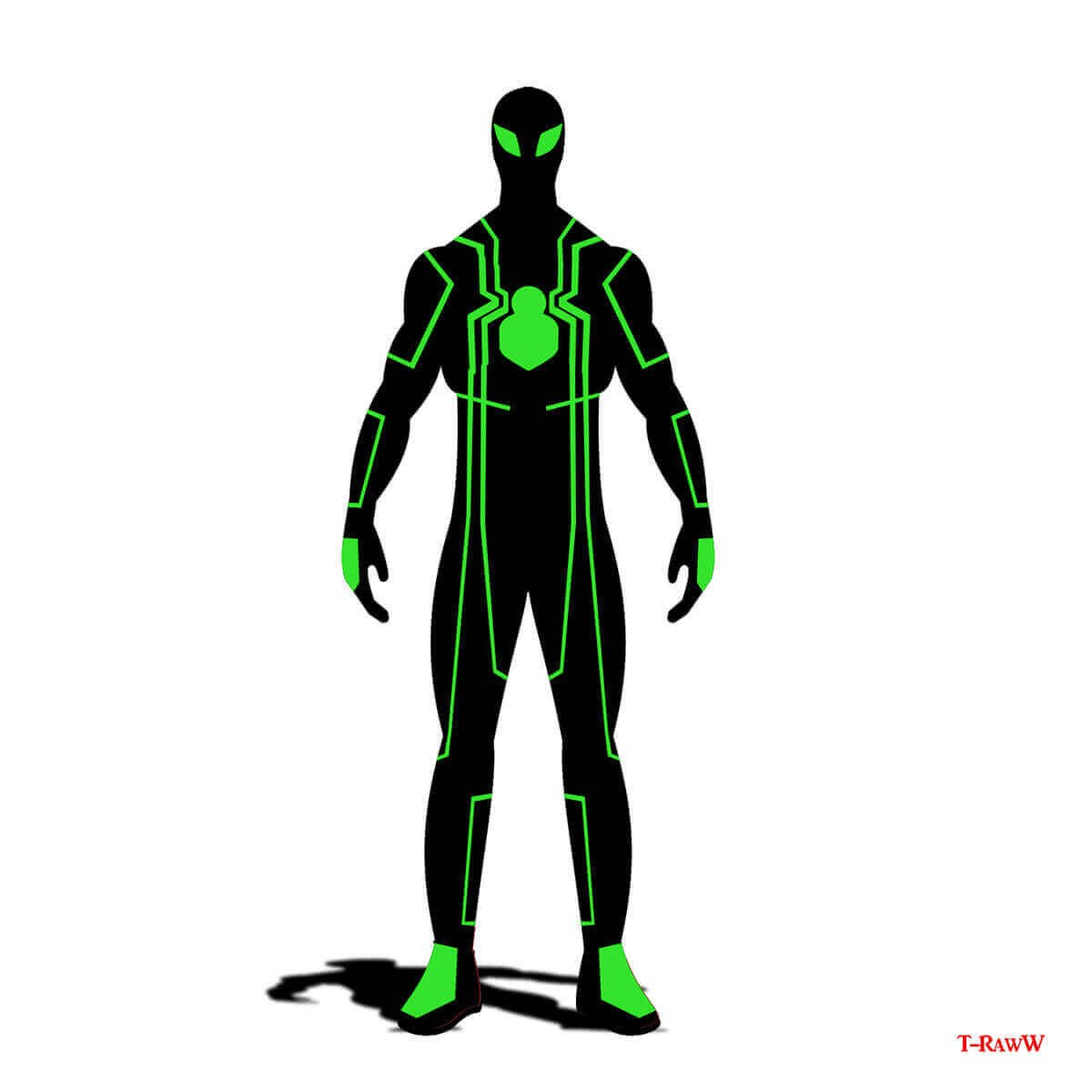 Черно-зеленый образ Спайдермена