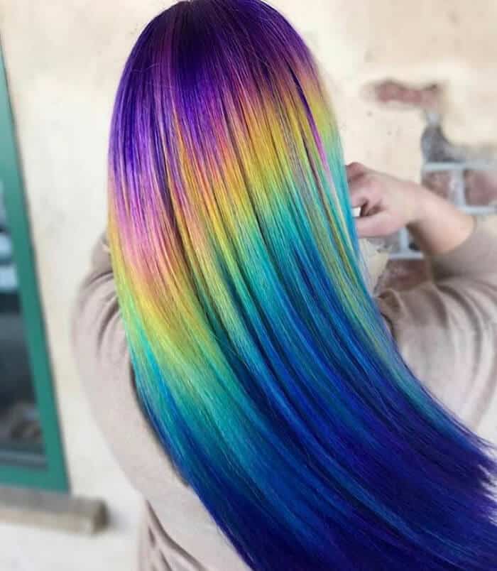 Радужный градиент – новый тренд окрашивания волос