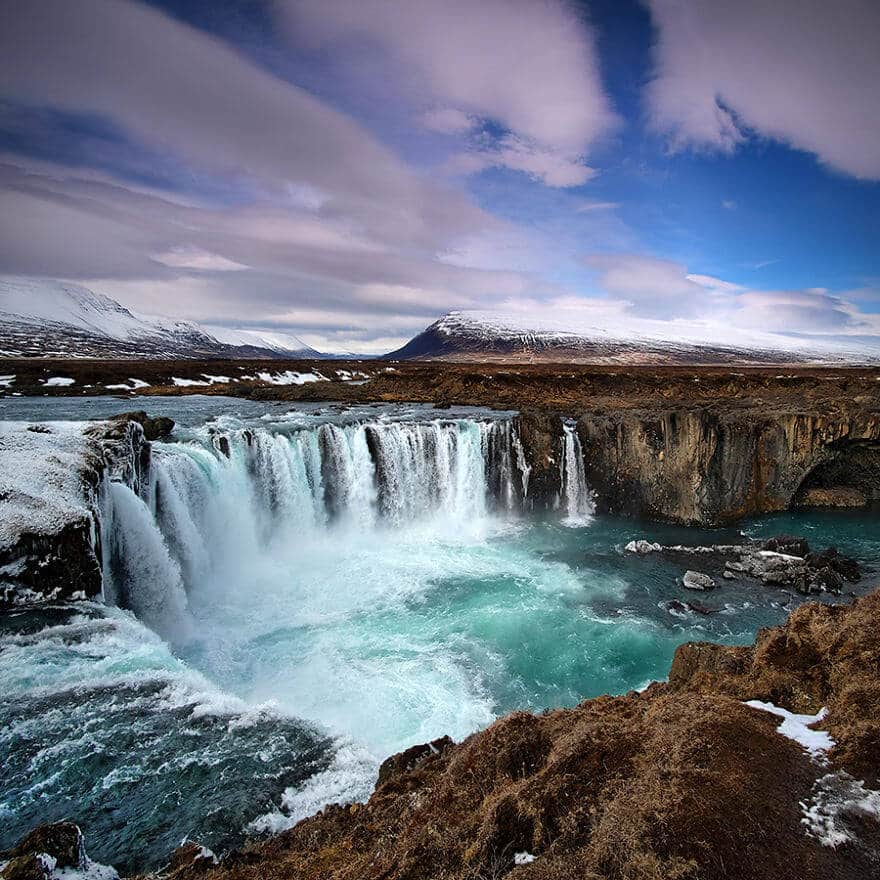 красота северного сияния в Исландии 