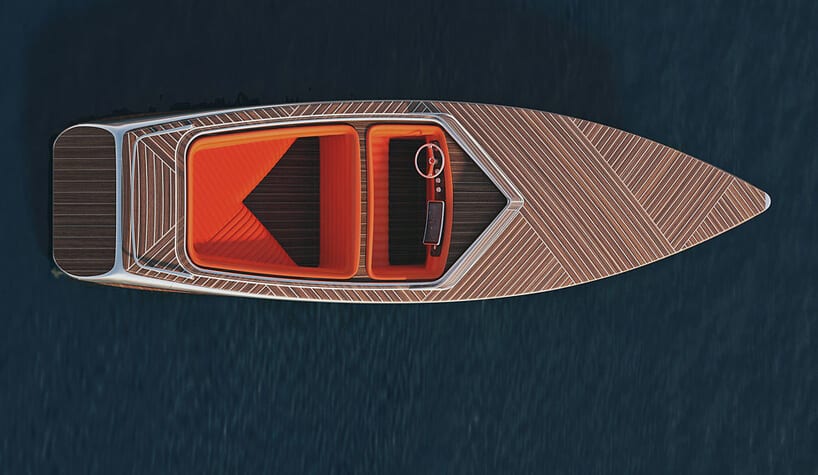 электрическая лодка Zebra с деревянным корпусом