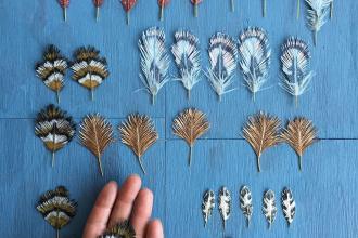 Реалистичные бумажные модельки флоры и фауны, сделанные вручную