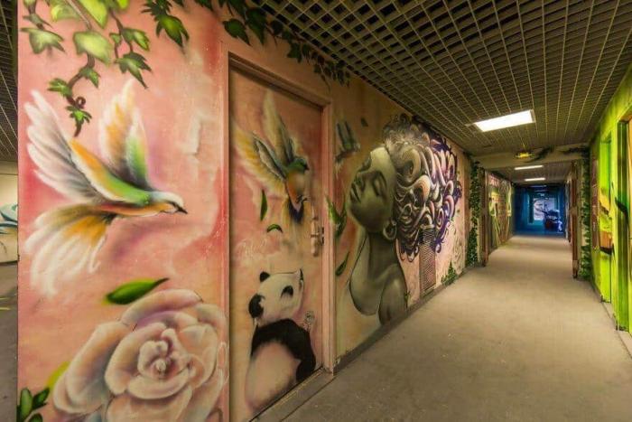 100 художников приняли участие в разрисовке стен общежития