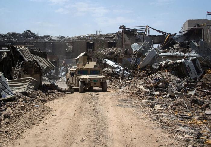 Мосул в руинах во время ожесточенных боев за город