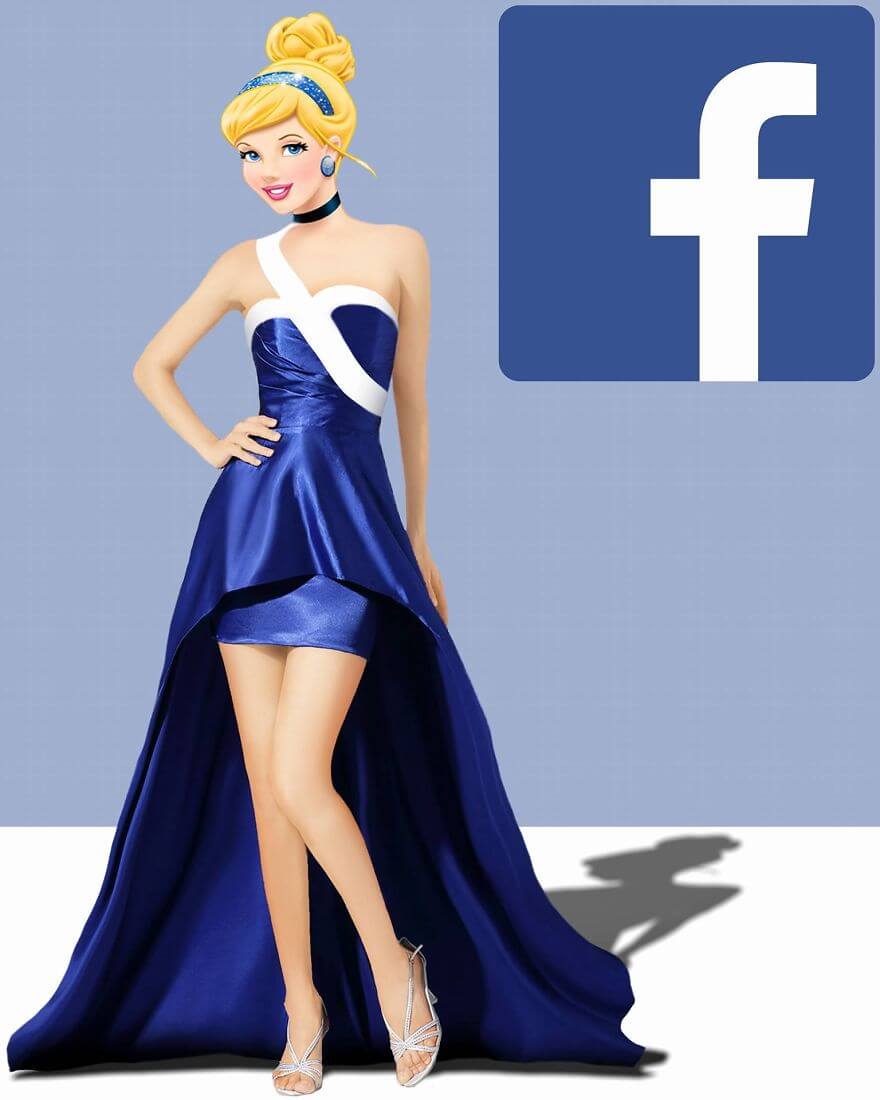 совмещение социальных сети с диснеевскими принцессами, фото 2 Facebook