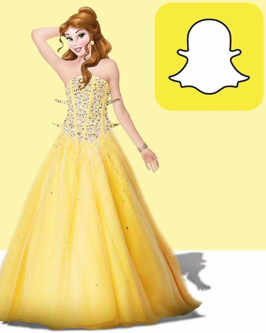 совмещение социальных сети с диснеевскими принцессами, фото 7 Snapchat